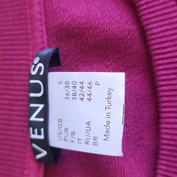 VENUS Cold Shoulder Studded Zipper Sweatshirt Size SMALL - Picture 3 of 9